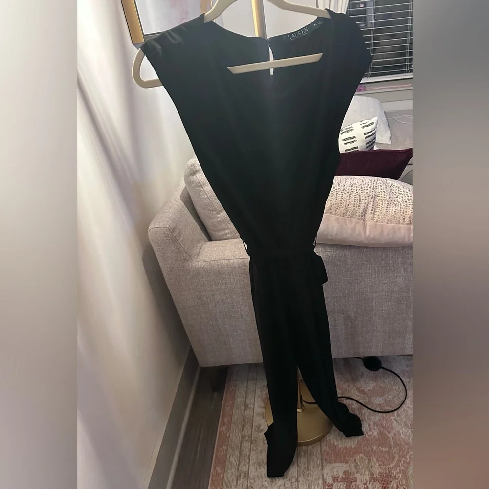 Ralph Lauren Black Tie Waist Pant Jumpsuit - Picture 13 of 13